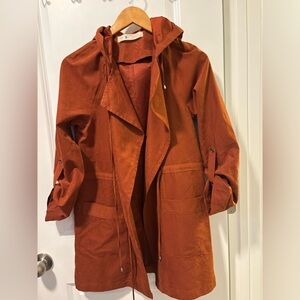 Cinch waist hoodie light jacket.